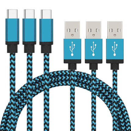 3-Pack: Nylon Braided Cables