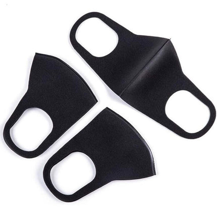 3-Pack: Reusable Black Face Mask