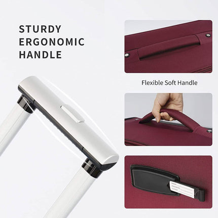 3-Pack: Softside Travel Luggage Set with TSA Lock