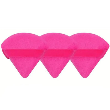 3-Pack: Triangle Powder Puff for Loose Powder and Liquid Cosmetic