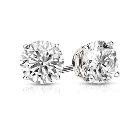 3-Pair Set: 4.00 Cttw Sterling Silver Swarovski Elements Crystal Studs