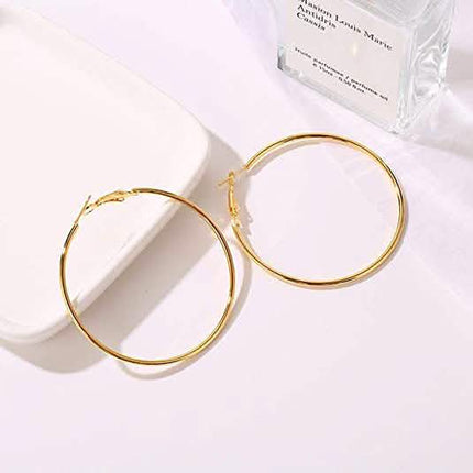 3-Pairs: Big Hoop Earrings