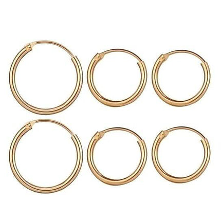 3-Pairs: Endless Hoop Earrings