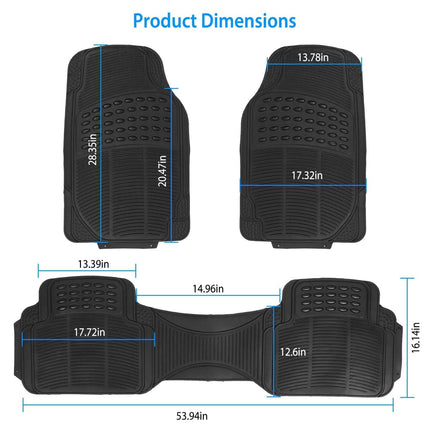 3-Piece: Automotive Floor Mats Set