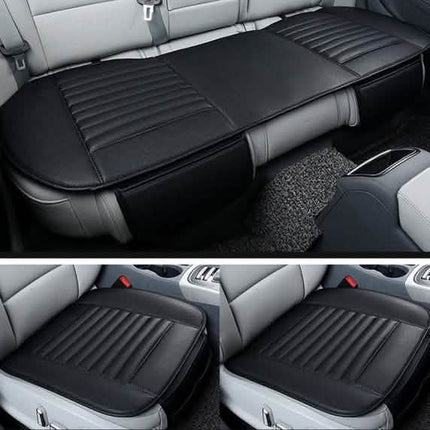 3-Piece: Breathable Bamboo PU Leather Car Seat Cover