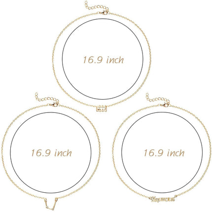 3-Piece: Constellation Zodiac Layer Necklaces