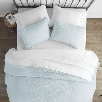 3-Piece: Damask Quilted Coverlet Set