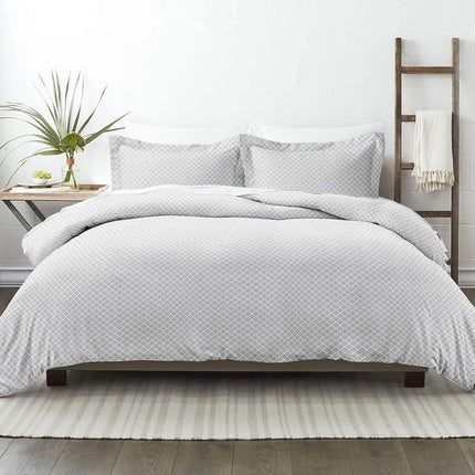 3-Piece: Quatrefoil Patterned Duvet Cover Set