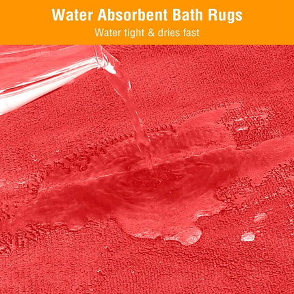 3-Piece Set: Bathroom Rug Set Plush Velvet Bath Carpet