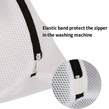 3-Piece Set: Mesh Shoe Laundry Bags with Zip Closure