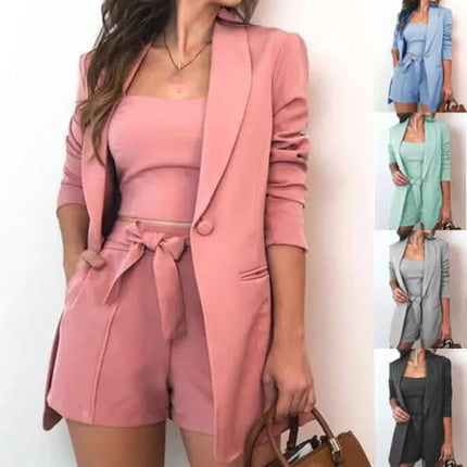 3-Piece Set: Women Fashion Blazer Set
