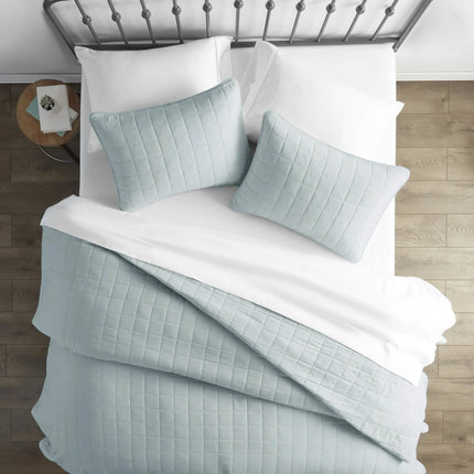 3-Piece: Square Quilted Coverlet Set