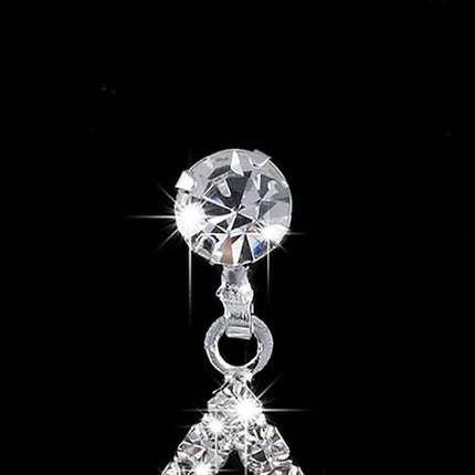 3-Piece: Women's Diamond Cubic Zirconia Necklace Earrings Set
