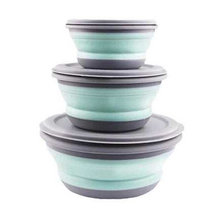 3-Pieces: Folding Camping Bowl Set