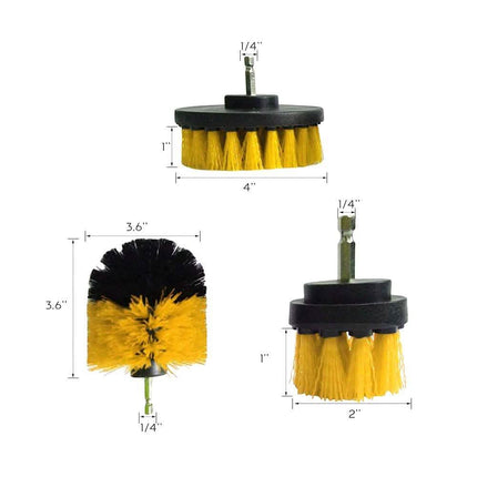 3-Pieces Set: Power Scrubber Brush Set Drill Scrubber Cleaning Brush