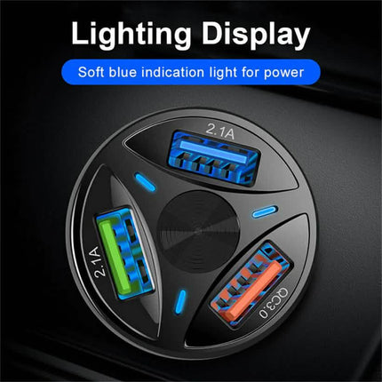 3-Port LED Car Charger