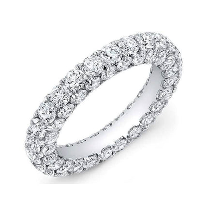 3-Row Cubic Zirconia Eternity Ring