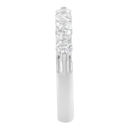 14K White Gold 1/2 cttw Diamond 5-Stone Band Ring (H-I Clarity, SI2-I1 Color) - Size 7