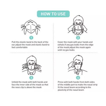 30-Pack: KN95 Face Masks with Multi Layer Breathable Fabric and Elastic Ear Loops