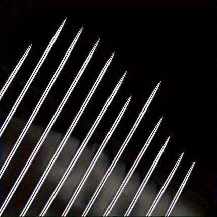 30-Pieces: Self-Threading Random Sizes Needles with Wooden Storage Tube