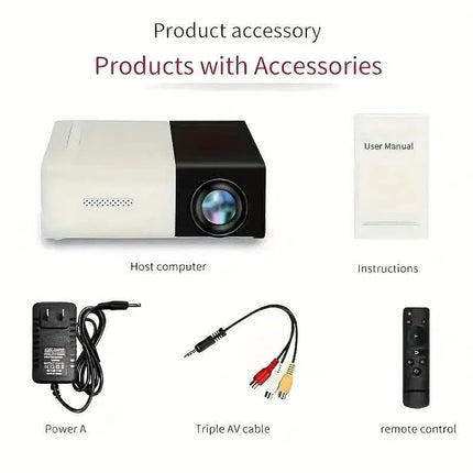 3000+ Lumens VividView Mini HD Projector