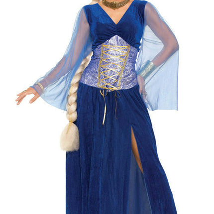 Game of Thrones Women's Long Medieval Sapphire Dress Adult Costume Standard Size