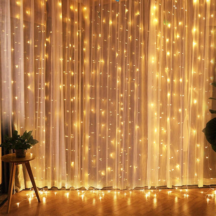 300LED Warm White Starry Fairy String Curtain Light