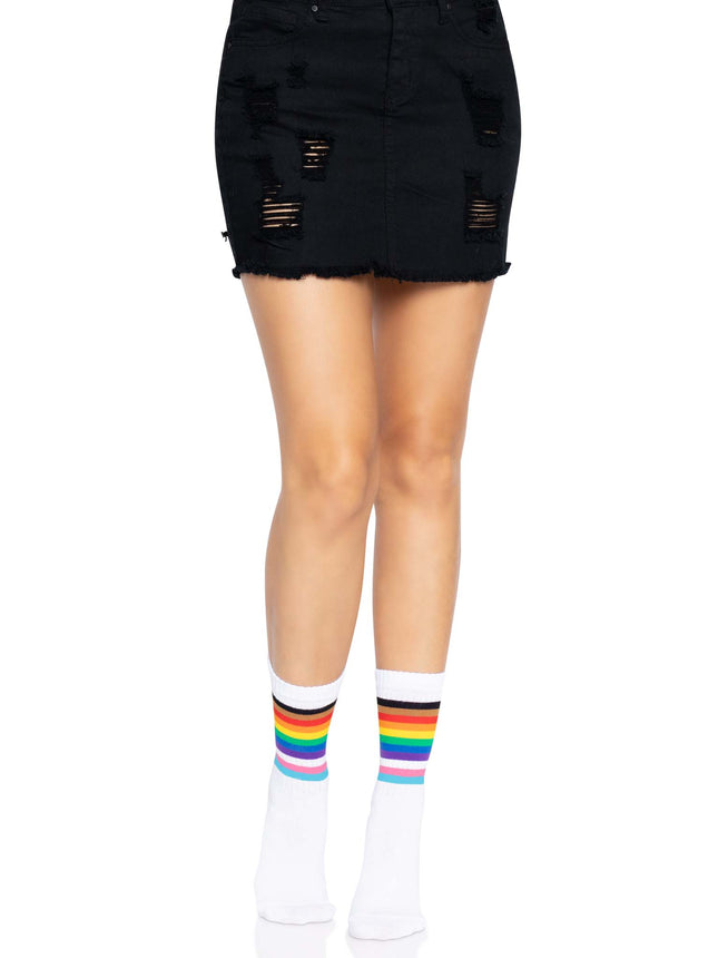 Pride Crew Socks - Rainbow - O/S