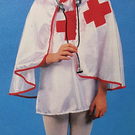 Forum Novelties White Nurse Costume with Hooded Cape Size Large 12-14