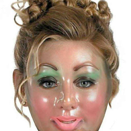 Transparent Young Woman Plastic Adult Mask