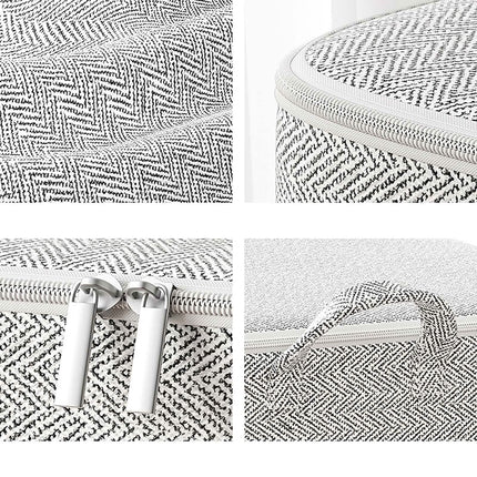30L Foldable Fabric Clothes Storage Organizer Bag with Reinforced Handle