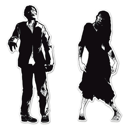 Zombie Silhouettes Halloween Hanging Door Wall Party Decoration