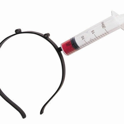 Syringe In Head Bloody Zombie Halloween Headband