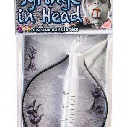 Syringe In Head Bloody Zombie Halloween Headband