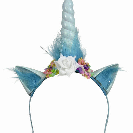 Unicorn Floral Headband Headpiece Costume Accessory