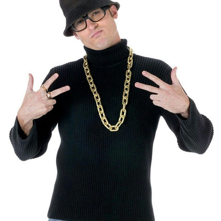 Adult 1980s Old School Rapper Halloween Costume Accessory Kit Run DMC Hip Hop
