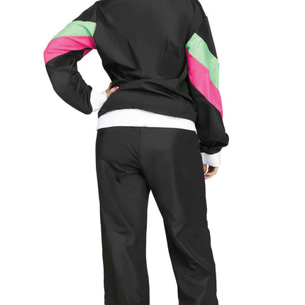 Women's 80's Retro Track Sweat Suit Adult Costume S/M 2-8