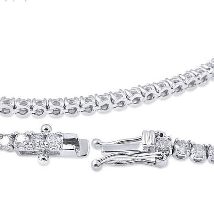 3.15ct. Round Cut Diamond Tennis Bracelet In 14k White Gold