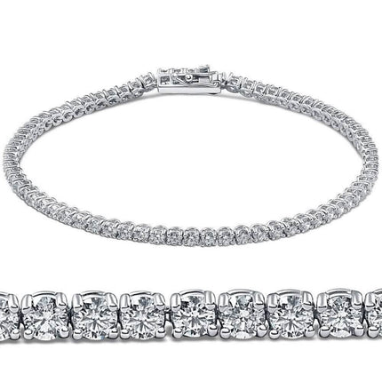 3.15ct. Round Cut Diamond Tennis Bracelet In 14k White Gold