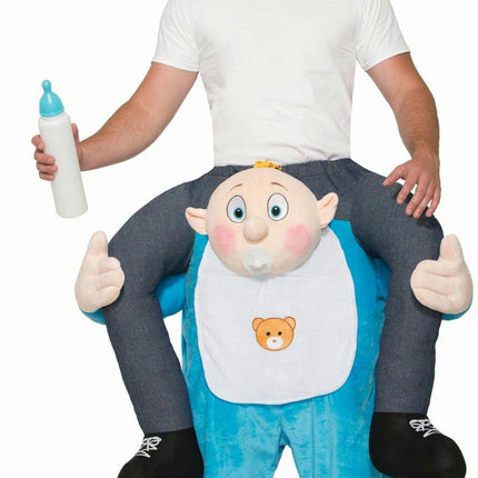 Forum Men's Ride on Baby Deluxe Adult Shoulder Rider Costume