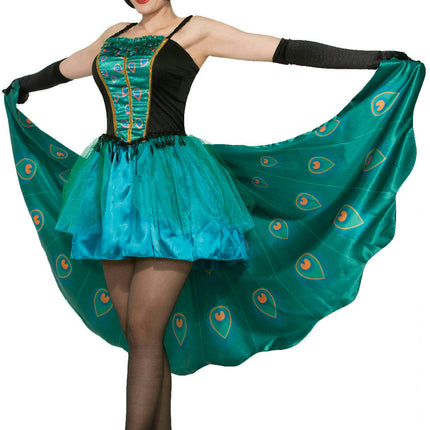 Women's Pretty In Peacock Costume Halloween Party Dress Standard Size 6-14