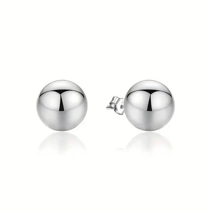 Stainless Steel Hypoallergenic Ball Shaped Stud Earrings