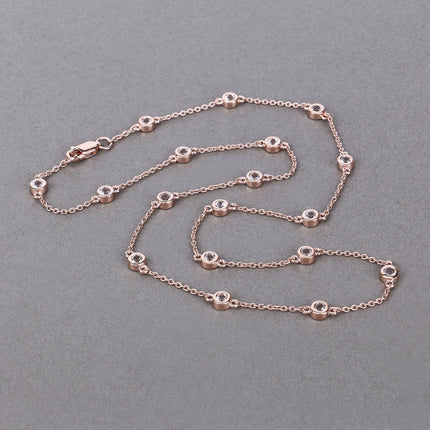 1.62 Carat Genuine Morganite .925 Sterling Silver Necklace