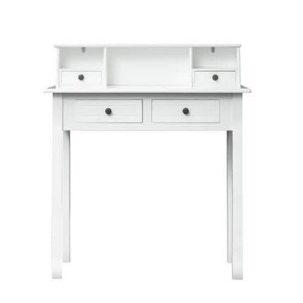 32" Wooden Secretary Desk Bedroom Small Dresser with 4 Storage Drawers