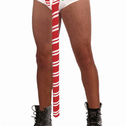 Forum Men's Novelty Christmas Candy Cane Wanna Lick My Stick Stud Undies Gag