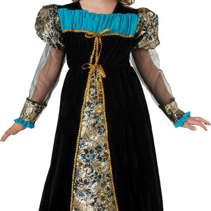 Black Camelot Princess Child Costume Dress and Tiara Size Small 4-6