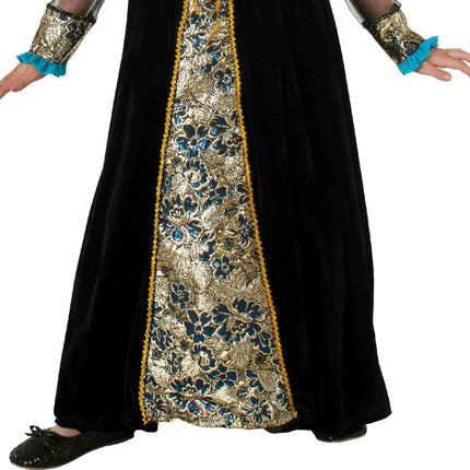 Black Camelot Princess Child Costume Dress and Tiara Size Small 4-6