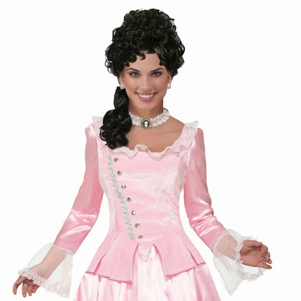 Colonial Maiden Pink Elegant Corset Adult Costume Dress