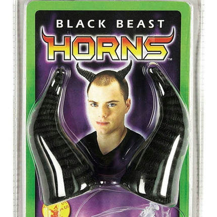 Black Beast Horns Demon Devil Costume Accessory