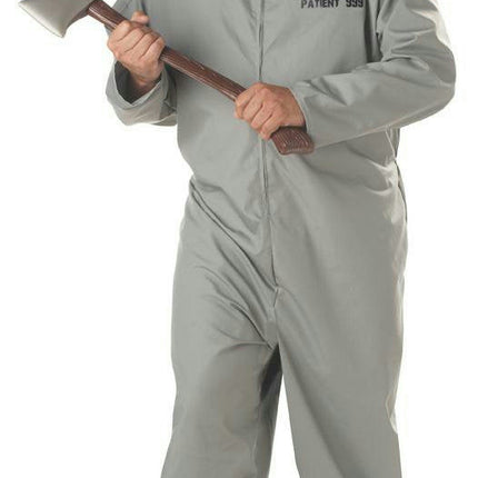 Axe Murderer Gray Jumpsuit Plus Size Adult Costume